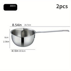 Small Melting Pot 10oz Stainless Steel Double Boiler Pot for Gas Stovetop