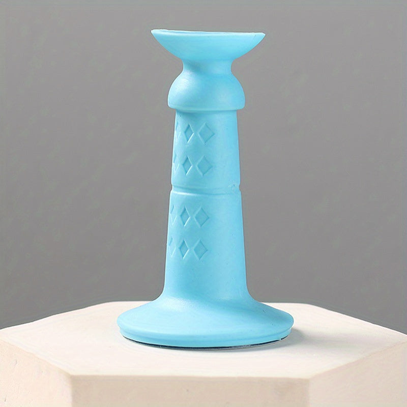 2pcs Silicone Door Stopper 4 Colors No Punching Rubber Wall Suction Silent
