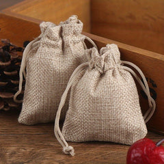 Burlap Drawstring Bag Jute Gift Bags Wedding Favor Packaging
