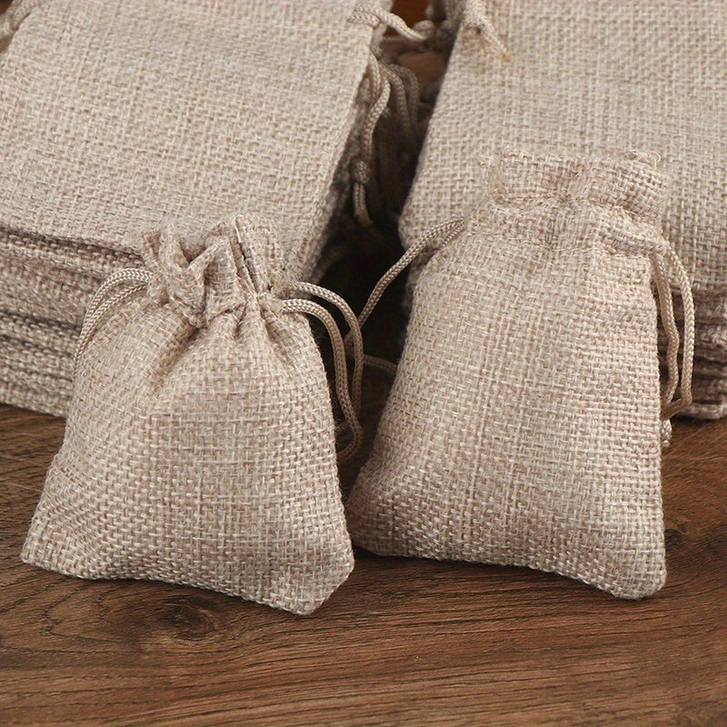 Burlap Drawstring Bag Jute Gift Bags Wedding Favor Packaging