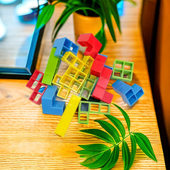 Colorful Jenga Game for Adults - Fun and Challenging Tower Building Game