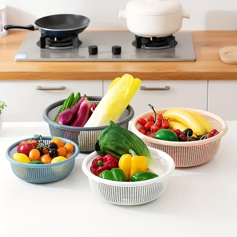 3pcs Reusable Fruit & Veg Washing Baskets Home Outdoor