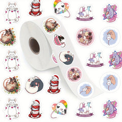 500pcs Funny Mouse Animal Stickers for Water Bottle Skateboard Laptop Phone Case
