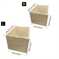 Fabric Drawer Storage Box for Clothes Blankets Toys - Wardrobe Organizer