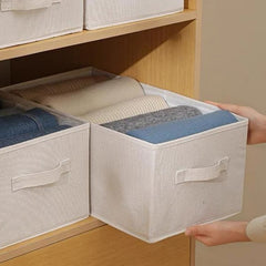 Fabric Drawer Storage Box for Clothes Blankets Toys - Wardrobe Organizer
