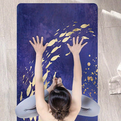 Creative Pattern Microfiber Yoga Mat Non slip Folding Portable Yoga Mat