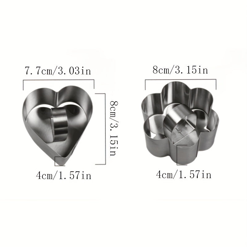 Cartoon Baking Tool Set, Heart & Floral Shape Kitchen Utensil