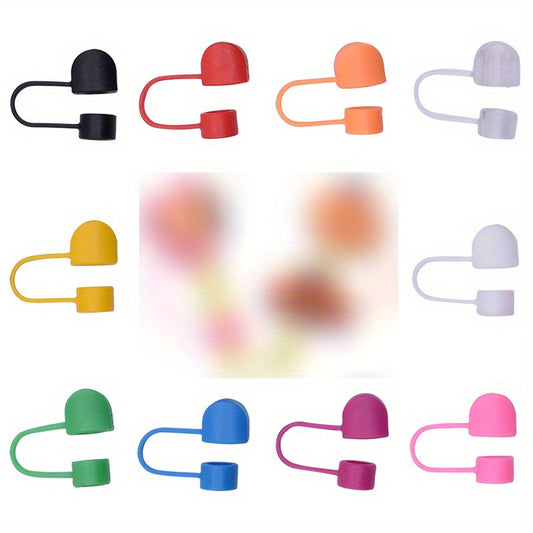 10pcs Dustproof Straw Cap Reusable Straw Plugs Cup Accessories
