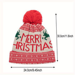 Christmas Theme Knitted Beanie Hat Ear Protection