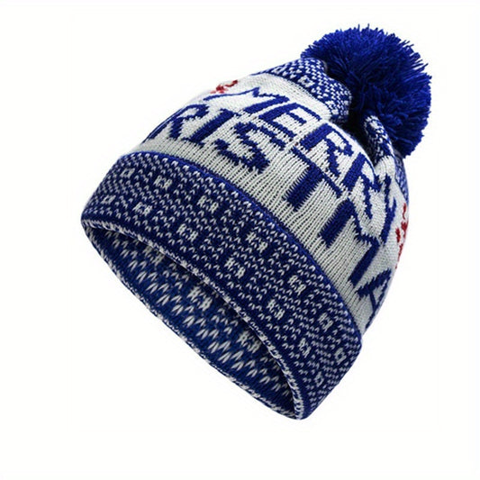 Christmas Theme Knitted Beanie Hat Ear Protection