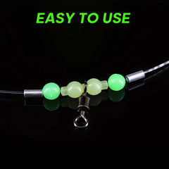 30pcs 3 Way Fishing Swivel T Connector with Luminous Beads Brass Barrel Swivel