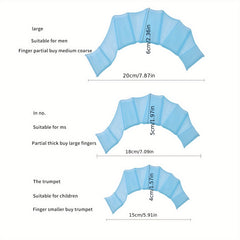 Silicone Webbed Gloves for Swimming & Diving Training