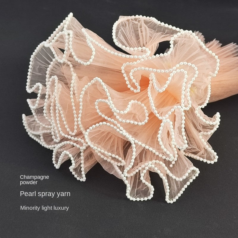 Wave Gauze Pearl Flower Wrapping Paper Set for Fresh Flower Packaging