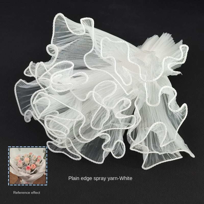 Wave Gauze Pearl Flower Wrapping Paper Set for Fresh Flower Packaging