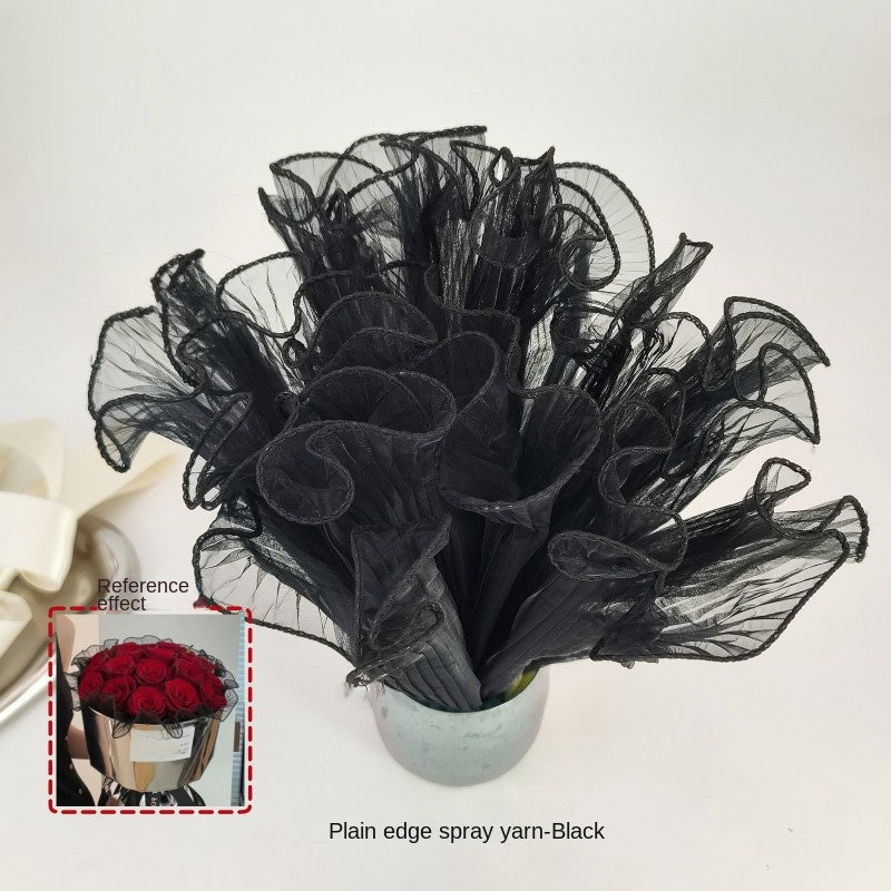 Wave Gauze Pearl Flower Wrapping Paper Set for Fresh Flower Packaging