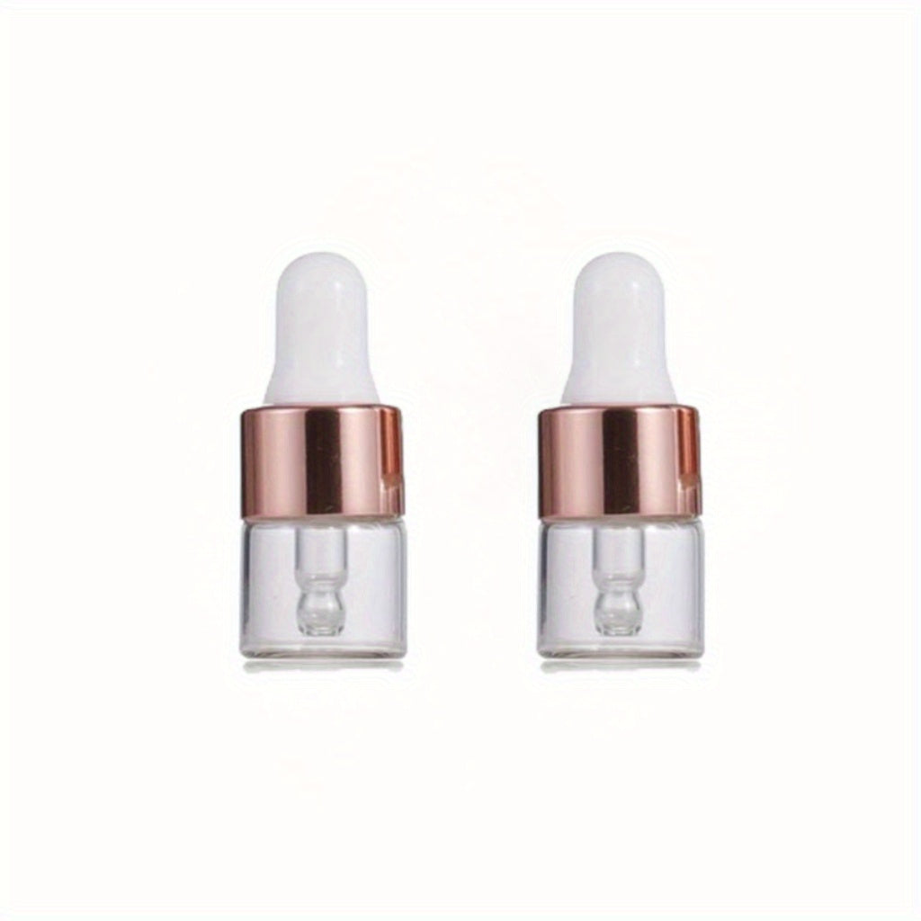 Clear Glass Dropper Vials 1-5ml Travel Friendly Essential Oils Perfume