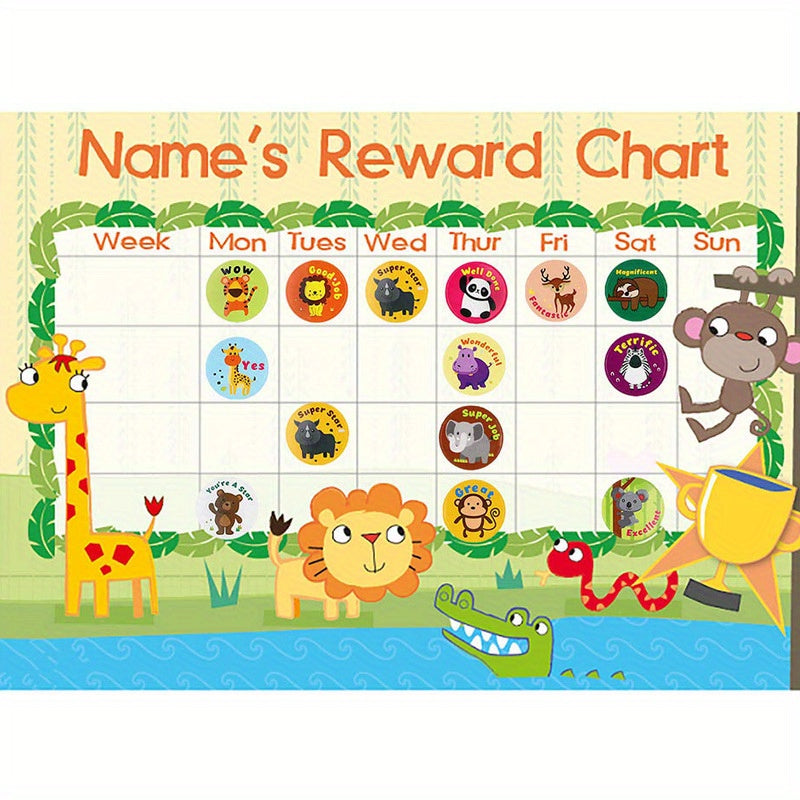 500pcs Little Animal Cartoon Reward Stickers, Water Cup Laptop Phone Case