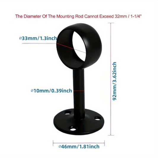 4pcs Stainless Steel Curtain Rod Installation Bracket