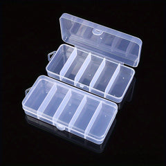 Plastic Fishing Gear Box 5 Grids Storage Transparent Accessories