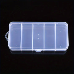 Plastic Fishing Gear Box 5 Grids Storage Transparent Accessories
