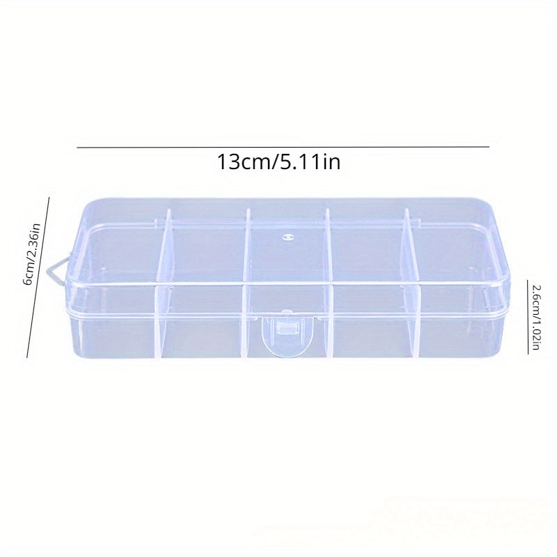 Plastic Fishing Gear Box 5 Grids Storage Transparent Accessories
