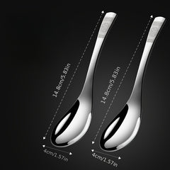 2pcs 304 Stainless Steel Spoons for Outdoor Cooking