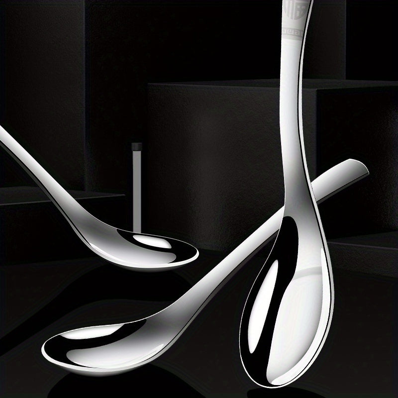2pcs 304 Stainless Steel Spoons for Outdoor Cooking
