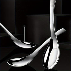 2pcs 304 Stainless Steel Spoons for Outdoor Cooking