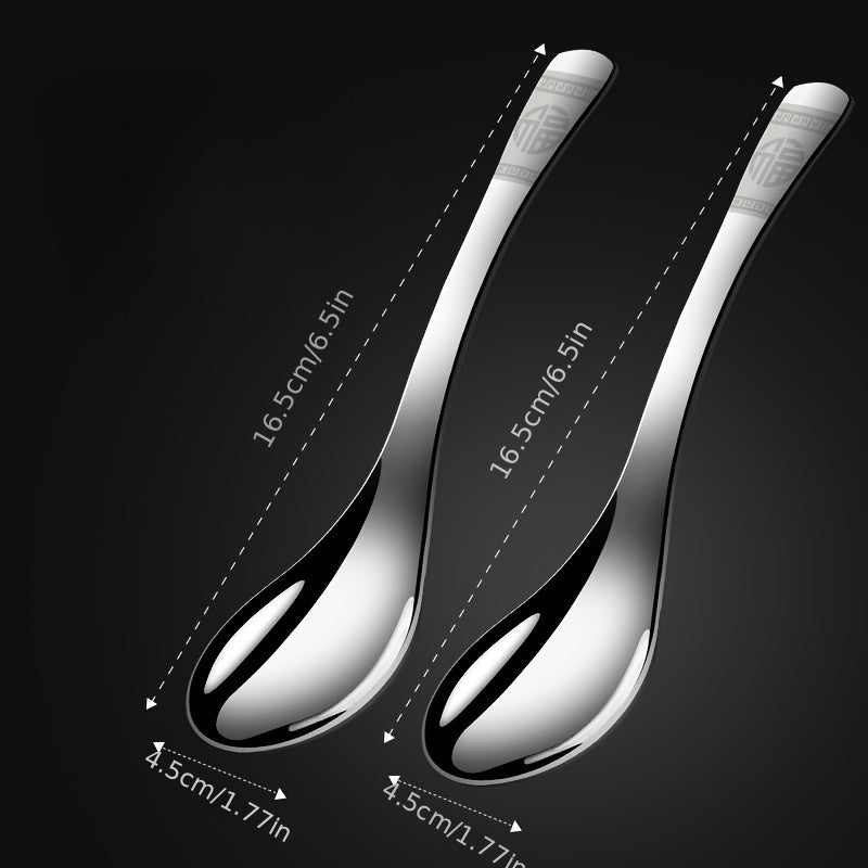 2pcs 304 Stainless Steel Spoons for Outdoor Cooking