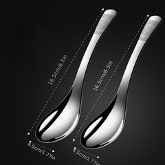 2pcs 304 Stainless Steel Spoons for Outdoor Cooking