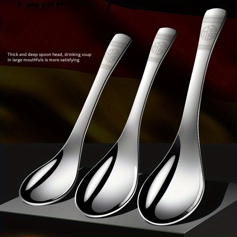 2pcs 304 Stainless Steel Spoons for Outdoor Cooking