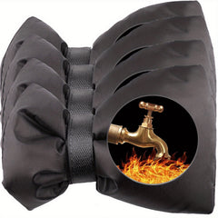 4pcs Waterproof Faucet Covers Thicken Insulation Cotton Winter Freeze Protection