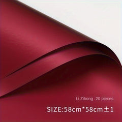 20 Sheets First Love Bouquet Wrapping Paper Waterproof Flower Wrapping Paper