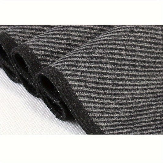 Winter Men's Jacquard Brushed Plaid Wool Scarf For Boys