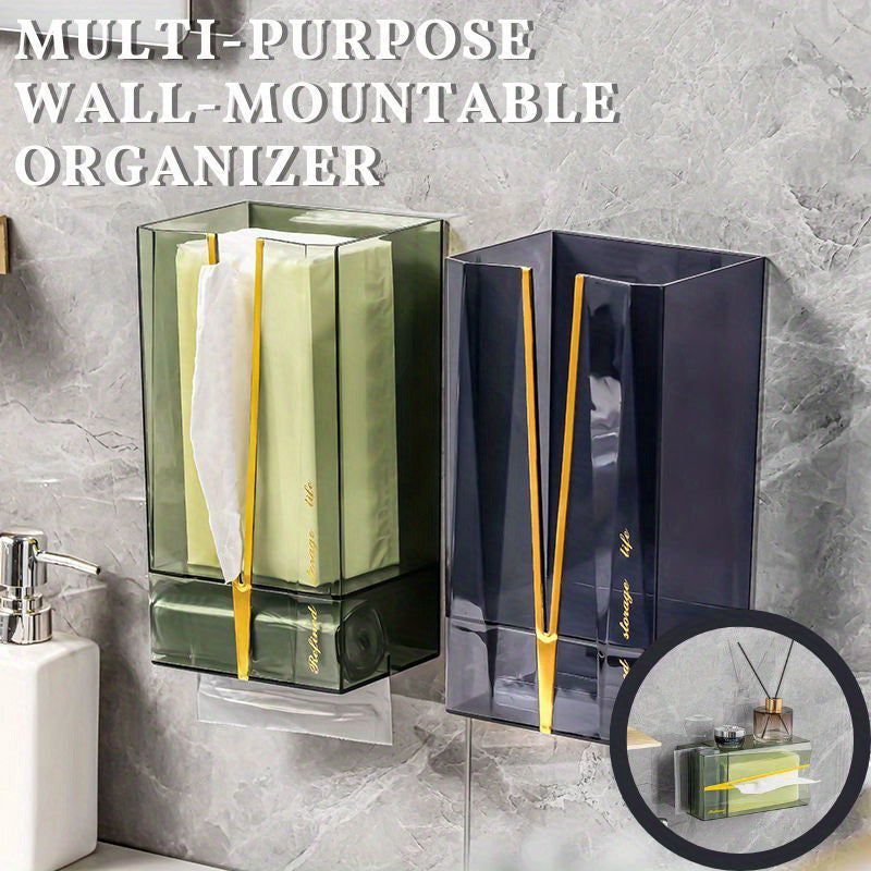 Paper Towels Storage Box Garbage Bags Organizer