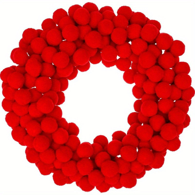 250pcs Mini Pompom Balls DIY Red Small Animals Christmas Table Decoration