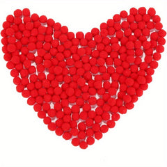 250pcs Mini Pompom Balls DIY Red Small Animals Christmas Table Decoration