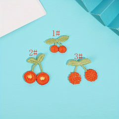 9pcs DIY Sewing Mini Cherry Embroidery Cloth Stickers