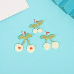 9pcs DIY Sewing Mini Cherry Embroidery Cloth Stickers