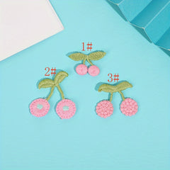 9pcs DIY Sewing Mini Cherry Embroidery Cloth Stickers