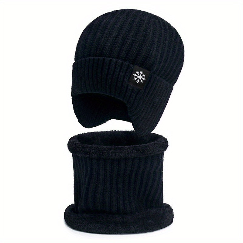 Winter Beanie Hat & Scarf Set for Men and Women