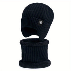 Winter Beanie Hat & Scarf Set for Men and Women