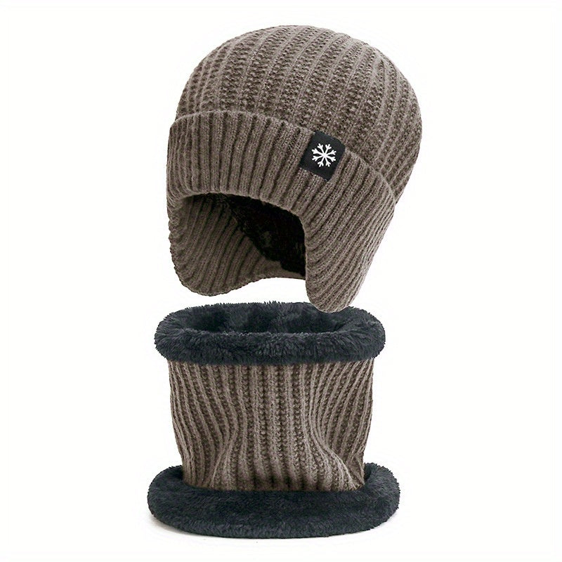 Winter Beanie Hat & Scarf Set for Men and Women