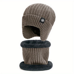 Winter Beanie Hat & Scarf Set for Men and Women