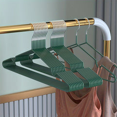 10pcs No slip Plastic Clothes Hangers Notched Clothes Racks