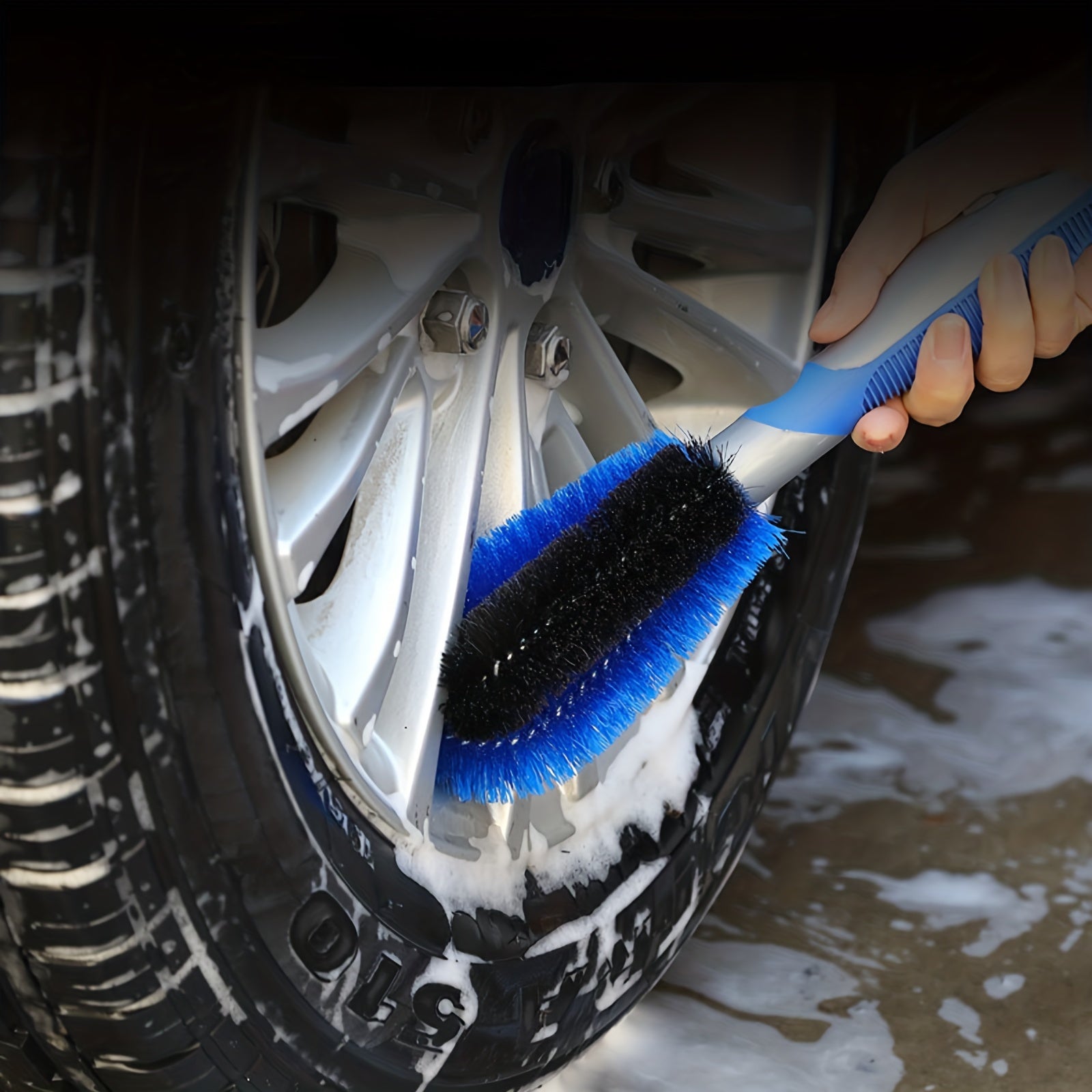 Car Tire Wheel Cleaning Brush with Handle