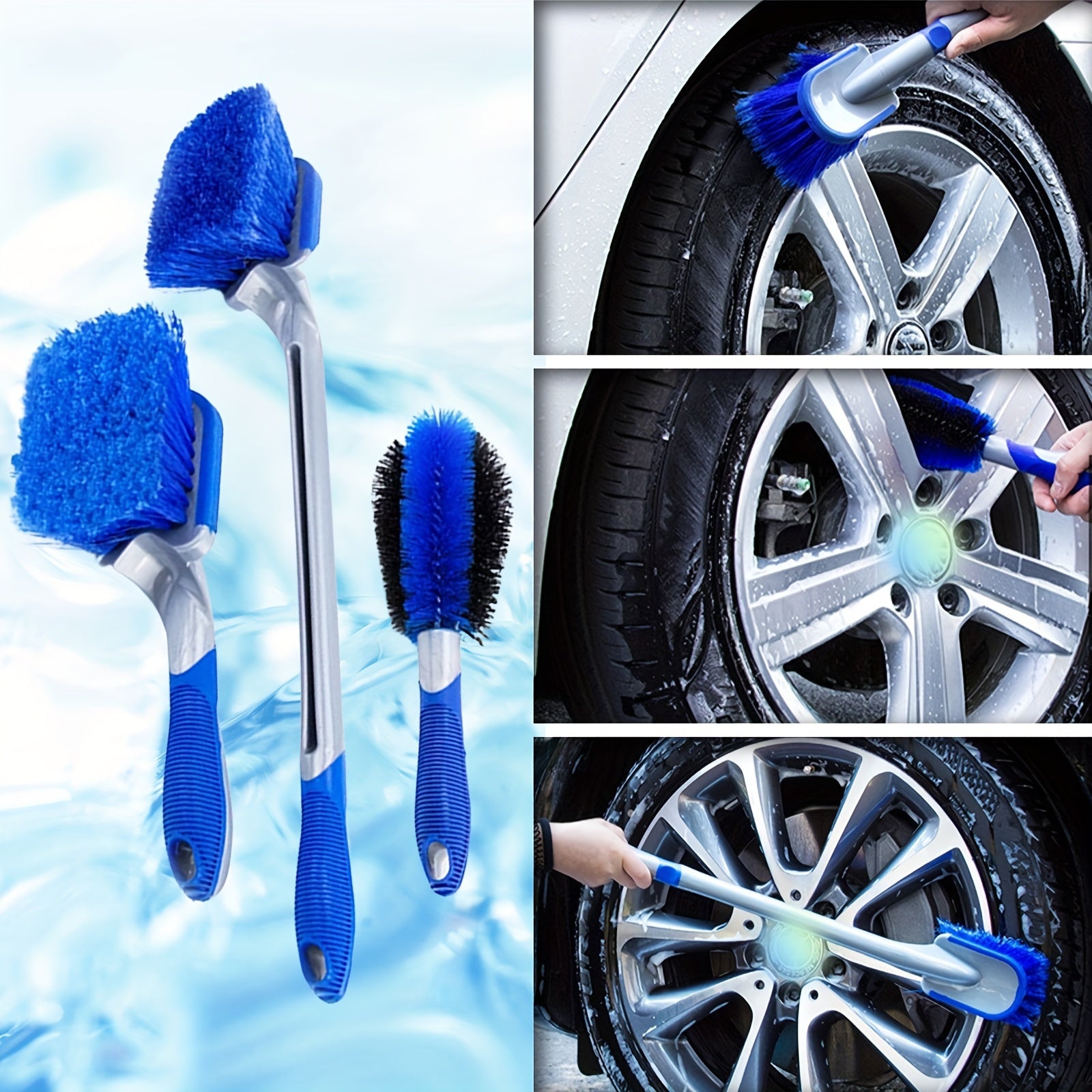 Car Tire Wheel Cleaning Brush with Handle