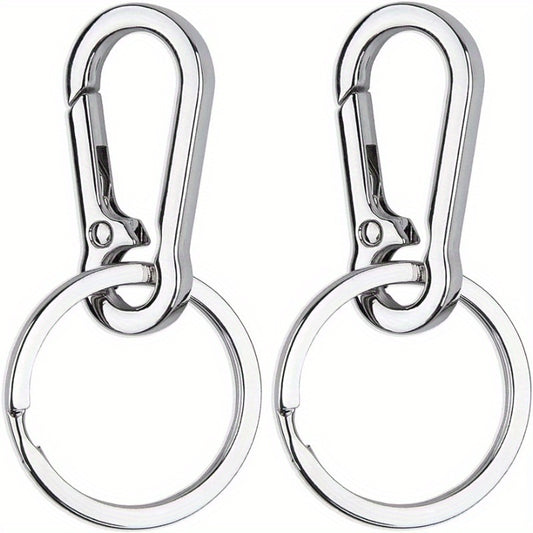 2pcs Metal Keychain Key Holder Zinc Alloy Keyring Buckle