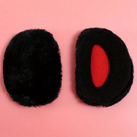 2pcs Fleece Ear Muffs Windproof Ear Warmer
