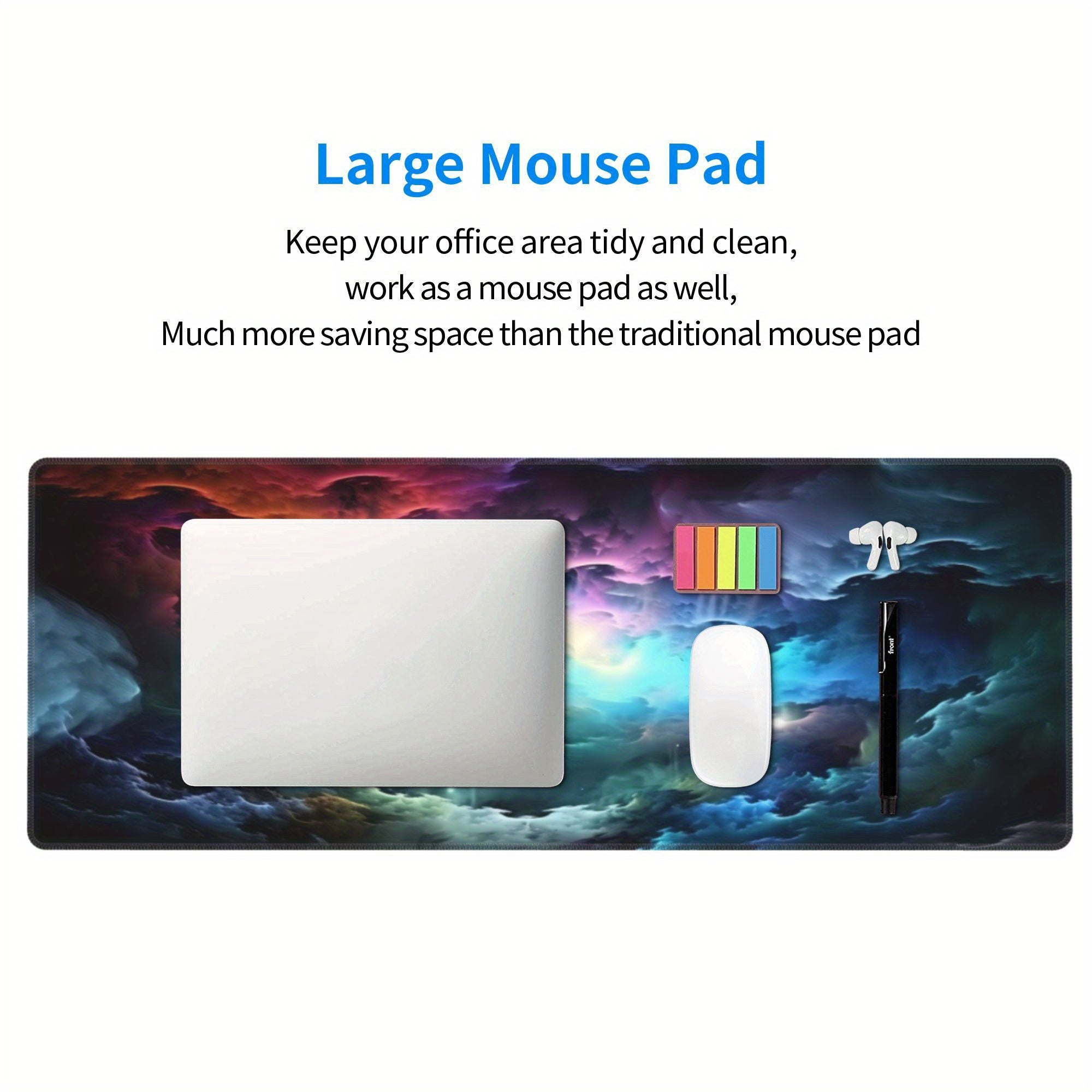 Space Galaxy Large Mouse Pad Non Slip Gaming Desk Mat L XXL Size